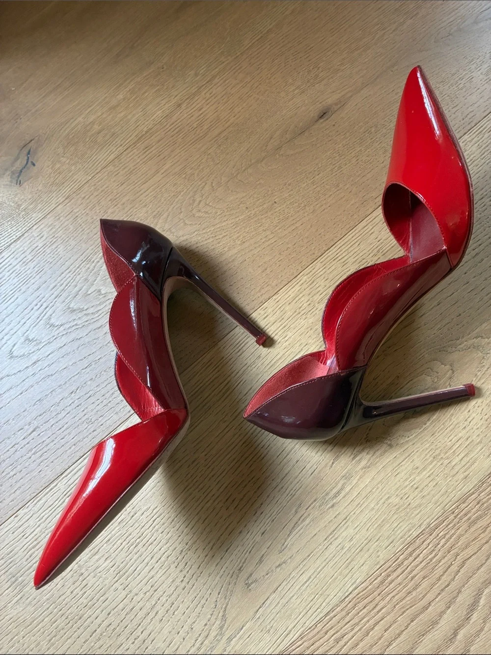 Valentino Red Patent Pointed Toe Pumps 37 EU / 7 US